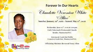 Forever In Our Hearts Claudette Veronica White ‘Alice’ June 3, 2026