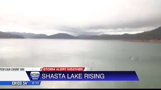 Shasta Lake rises more than a foot and a half, remains well below last Christmas Eve level