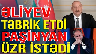 Əliyev təbrik etdi, Paşinyan üzr istədi - XəbərinizVar? - Media Turk TV