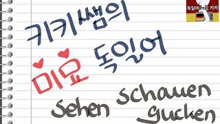 sehen,schauen,gucken 그 미묘한 차이!!!