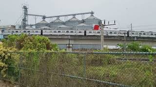 [沙崙支線]仁德區中洲車站南分岐點//立體交叉線路//台湾最南端の鉄道支線//Taiwan High-speed rail across TRA Tainan station