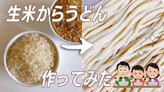 【グルテンフリー麺】家のお米でうどん作ってみた！How to make rice flour udon