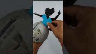 Ballon Doll craft ideas with newspaper #shorts #ytshorts #balloncrafts #diyshorts #craftshorts