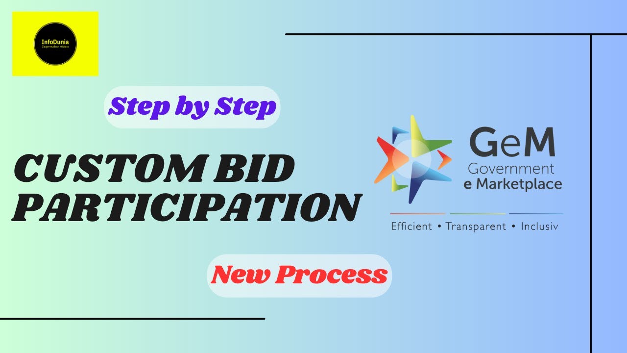 Custom Bid Participate | GeM Custom Bid | Custom Bid On GeM | GeM Bid ...