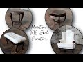 How to Make a Miniature 1/12 Scale Piano Stool, Side Tables & Wingback Chair