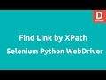Python Selenium find Link by XPath