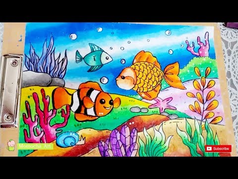Cara Gradasi Warna Dengan Crayon Oil Pastel Menggambar