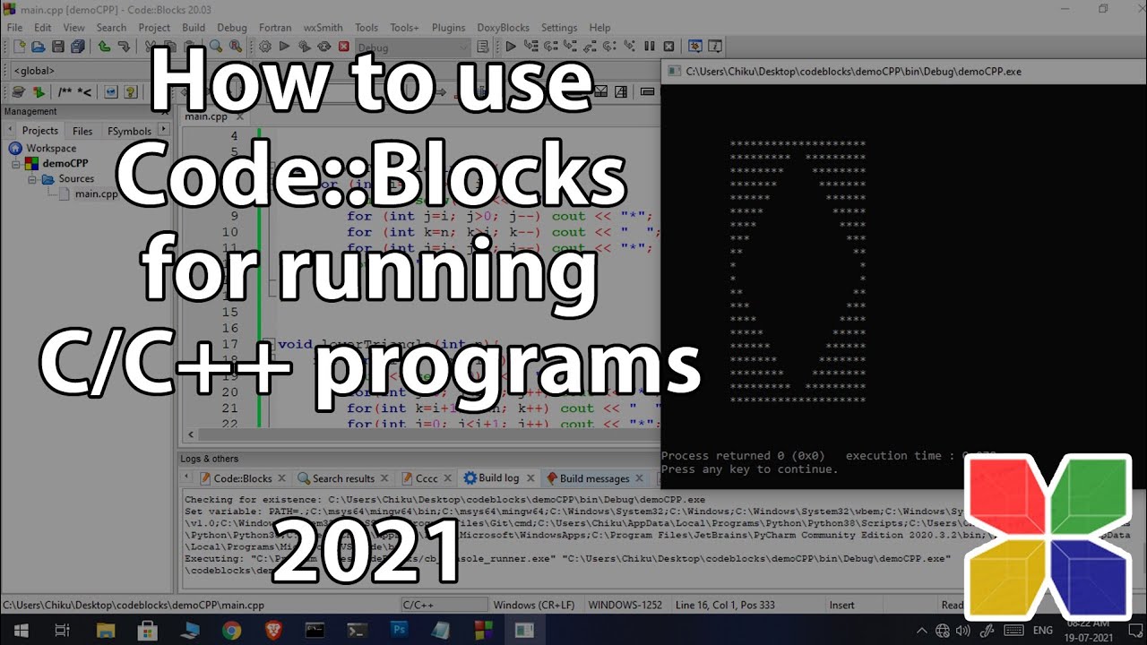 CodeBlocks For Beginners. Running C/C++ Programs In CodeBlocks In The ...