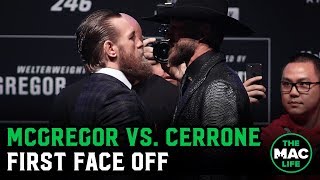 Conor McGregor vs. Donald Cerrone Face Off | UFC 246 Press-Conference