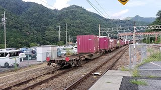 【EF64機率引】木曽福島駅に止まっていた貨物列車、松本方面発車✌️#貨物列車 #ef64 #鉄道好きと繋がりたい