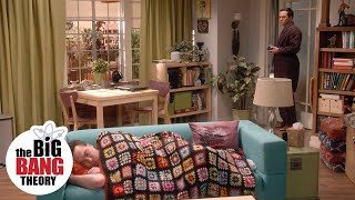 Someone's Sleeping on Sheldon's Couch | The Big Bang Theory