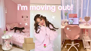 IM MOVING OUT! 📦 spilling the tea, room tour, closet clean out + packing everyth