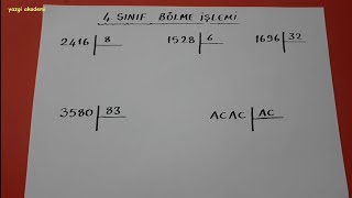 4.sınıf bölme işlemi @okulcu #matematik #4sınıf #bölme #keşfet #bölmeişlemi