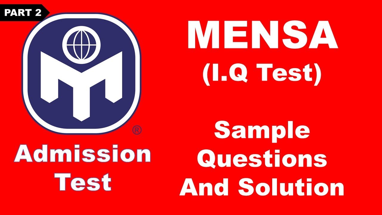 MENSA Admission Test | Certified IQ Test | Episode 2 | Sample ...