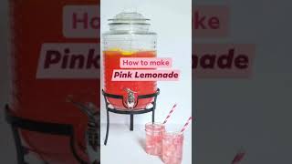 Recipe for making a big batch of pink lemonade for your next party! 🍋