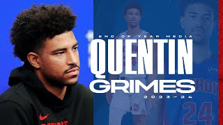 Quentin Grimes End of Season Press Conference | Pistons TV