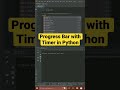 Create a Progress Bar with a Timer in Python
