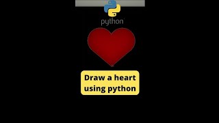 Draw a heart using python turtle #python