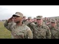 u.s. soldiers at mkab romania proudly salute the american flag