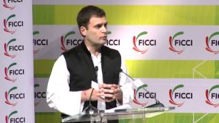 Rahul Gandhi says that poverty cannot be fought without growth during his address at FICCI