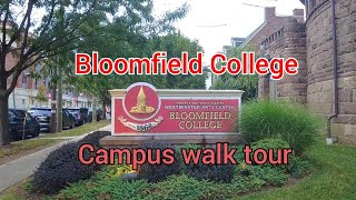 Walk tour inside and around Bloomfield College campus in Bloomfield, New Jersey, USA