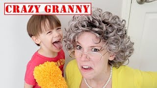 CRAZY GRANNY Visits My PB and J House! The Doll Maker Brought Her!!!