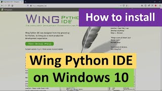 How to Install Wing Python IDE on Windows @HowToInstall