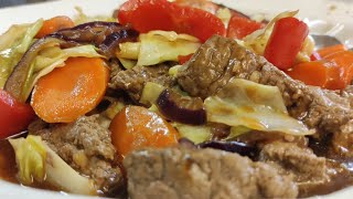 BEEF WITH VEGETABLES-EASY TO PREPARE,HEALTHY AND DELICIOUS.#easyrecipe #delicious #healthy#filipina