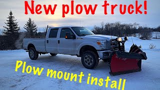 How to install Boss plow mount on a 2014 Ford F-250/ working in the shop