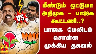 மீண்டும் ஒட்டுமா அதிமுக - பாஜக கூட்டணி..? பாஜக மேலிடம் சொன்ன முக்கிய  தகவல்