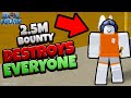 Noob 2.5M Bounty Destroys Everyone (Blox Fruits)