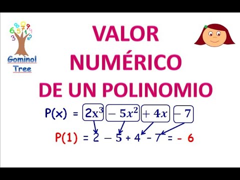 VALOR NUMÉRICO DE UN POLINOMIO - YouTube