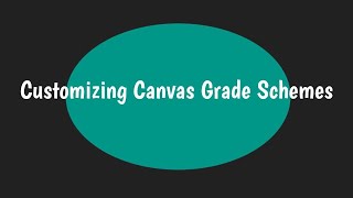 Customizing Canvas Grade Scheme