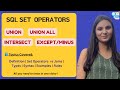 SQL Set Operators Explained | UNION | UNION ALL | INTERSECT | EXCEPT/ MINUS | SQL TUTORIAL