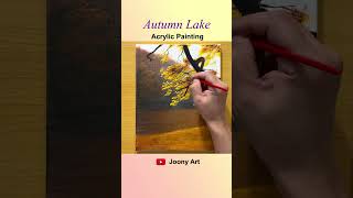 Autumn Lake Acrylic Painting #shorts