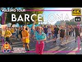 BARCELONA : Catalonia Square - Barceloneta beach - 4K (Ultra HD) Walking Virtual Tour Spain 2022