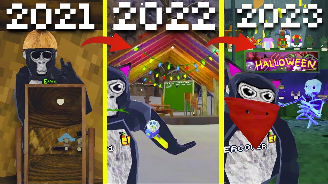 Playing Every Update In Gorilla Tag Vr Youtube