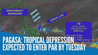 Pagasa: Tropical depression expected to enter PAR by Tuesday