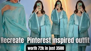 Pinterest inspired outfit from scratch  |worth 72k |model inspired outfit |part-1 @ScissorGirl500