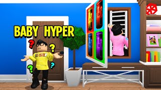 I Challenged Baby Hyper To Find My UNDERGROUND Base! (Roblox Bloxburg)