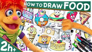 How To Draw Food - 2 hour video  - Artie's Show