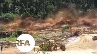 Muddy Water Floods Lao Villages After Reservoir Bursts its Banks | Radio Free Asia (RFA)