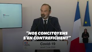 Édouard Philippe répond à une question sur Macron (et s'en va)