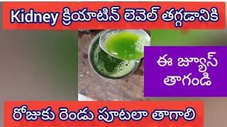 క్రియాటిన్ తగ్గడానికి అమృతం kidney Creatine , Kidney Cysts Punarnava juice. కిడ్నీ పేషంట్ కి వరం.