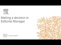 Making a decision in Editorial Manager