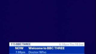 CBBC Channel Closedown/BBC Three Start-up, Thursday 10th January 2008