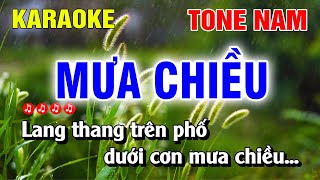 Karaoke Mưa Chiều Tone Nam Nhạc Sống Hay Nhất | Nguyễn Linh