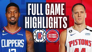CLIPPERS at PISTONS | FULL GAME HIGHLIGHTS | December 26, 2022