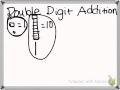 Double digit addition with base ten blocks