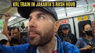 $0.20 KRL Train in Jakarta's Rush Hour 🇮🇩